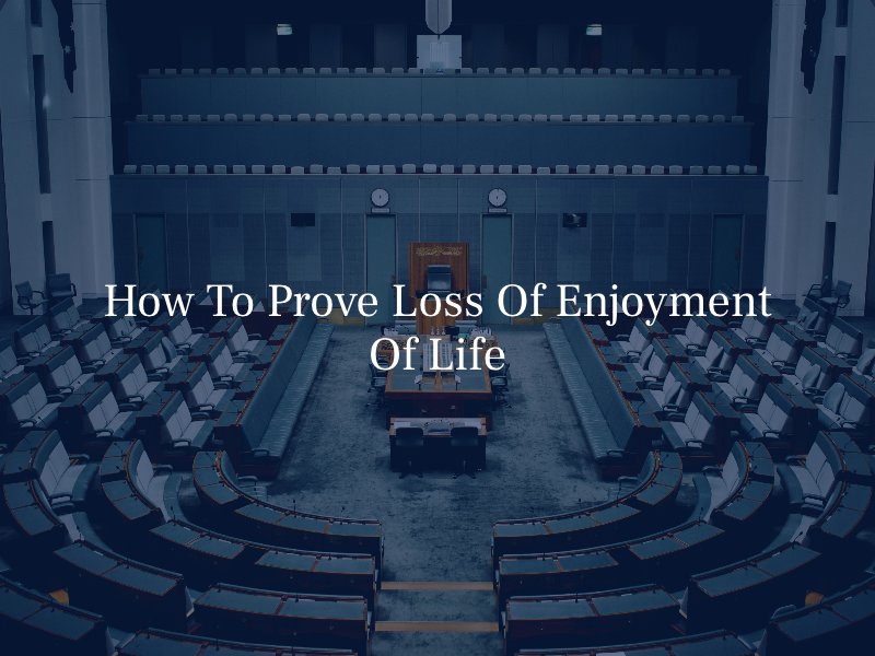 How To Prove Loss Of Enjoyment Of Life
